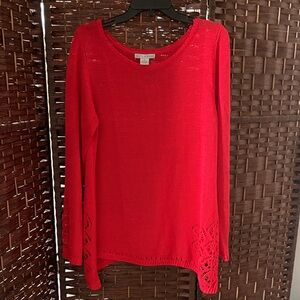 Outlander Bold Red Knit Sweater